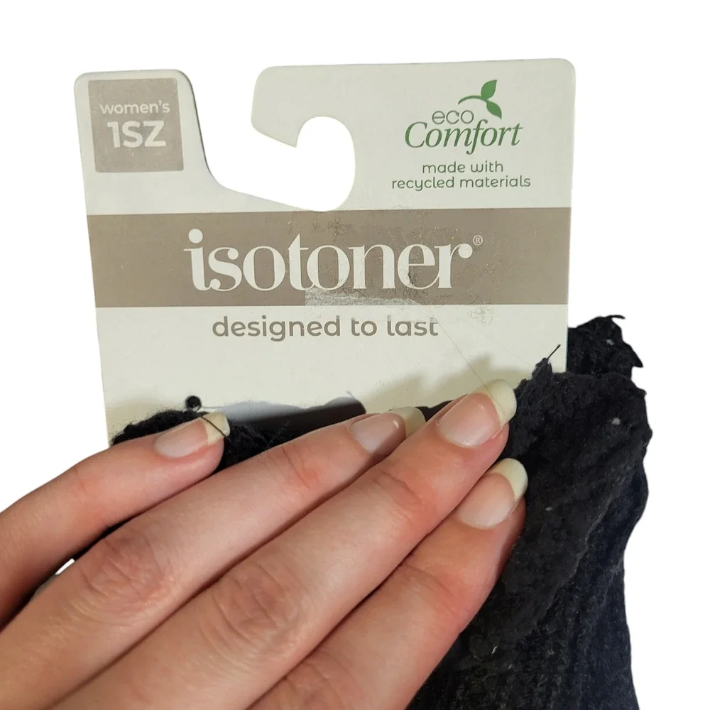 NWT Isotoner black eco comfort gloves, one size